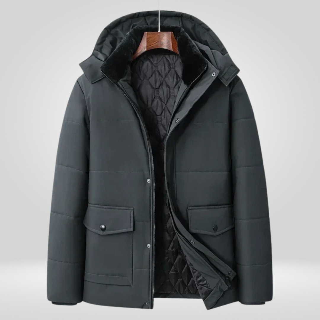 Parka d'hiver pour hommes, chaud et isolé, à capuche
