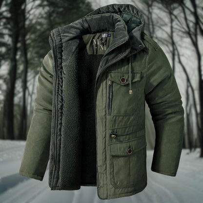 Veste d'hiver homme doudoune capuche chaude