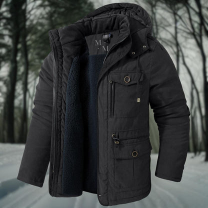 Veste d'hiver homme doudoune capuche chaude