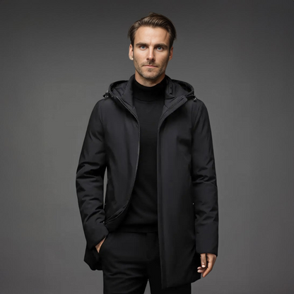 Veste d'hiver homme chaude et isolée à capuche