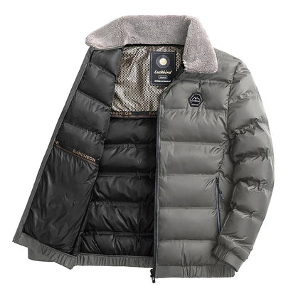 Herren Winterparka Umlegekragen Warm - IdealeKleiden