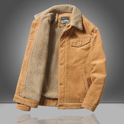 Veste Sherpa chaude en velours côtelé