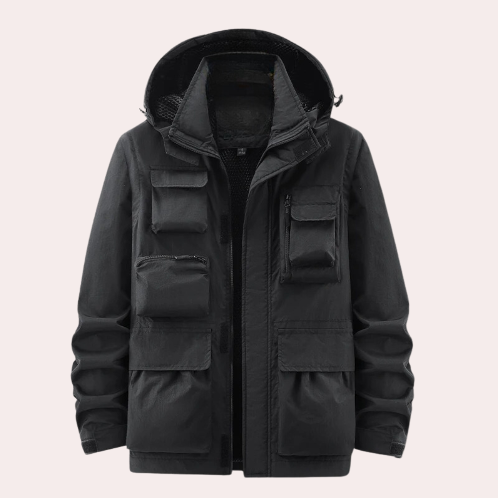 Parka imperméable homme coupe droite