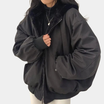 Veste d'hiver chaude pour femme avec capuche