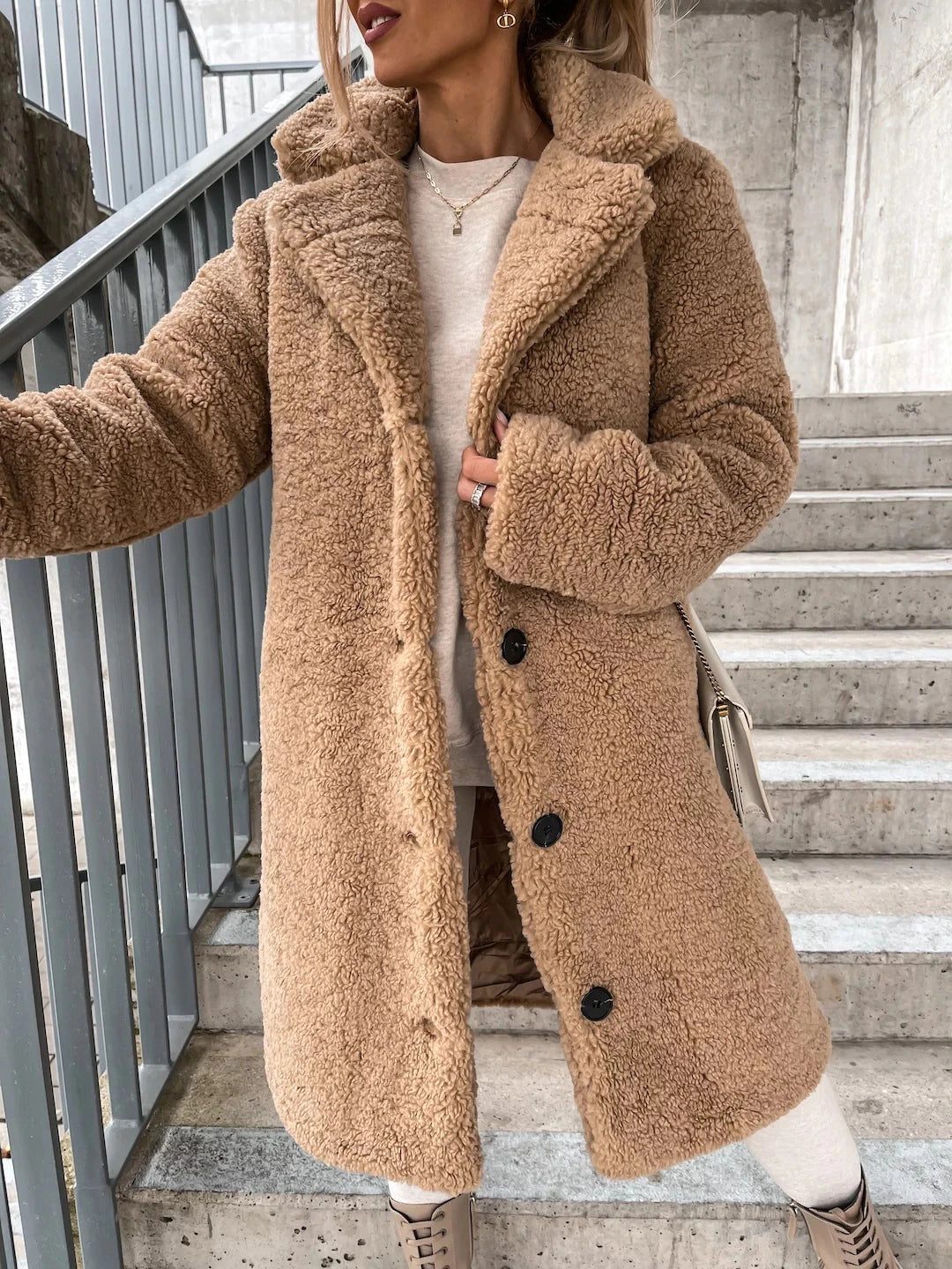 Manteau Teddy doux Chaud & Confortable
