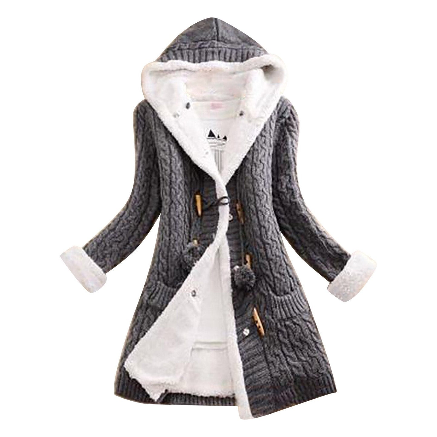 Manteau d'hiver chaud doublé avec capuche