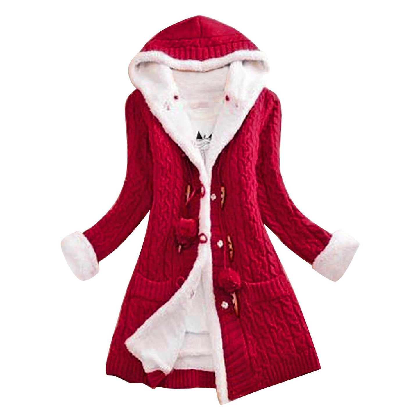 Manteau d'hiver chaud doublé avec capuche
