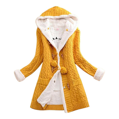 Manteau d'hiver chaud doublé avec capuche