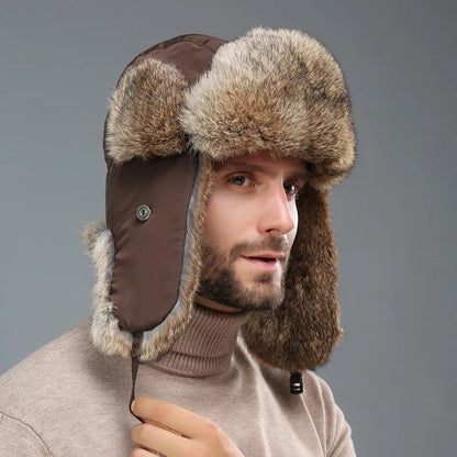 Bonnet homme chaud avec protection pour les oreilles