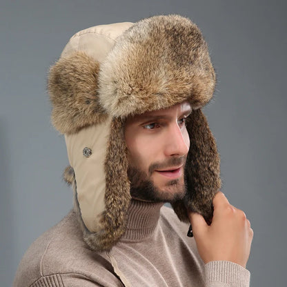 Bonnet homme chaud avec protection pour les oreilles