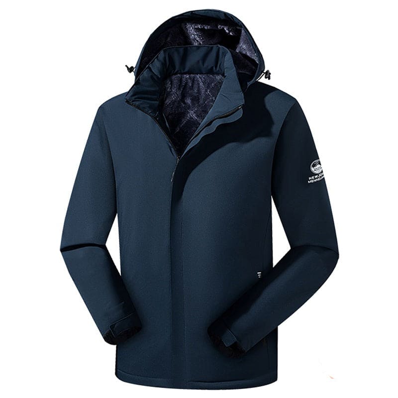 Veste d'hiver chaude pour homme, à capuche et doublure polaire