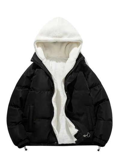 Doudoune femme chaude doublée Sherpa à capuche