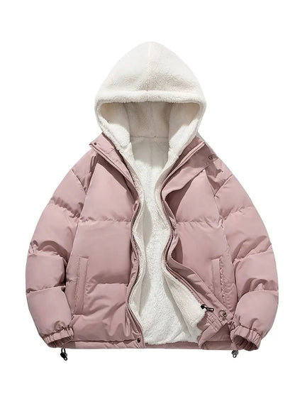 Doudoune femme chaude doublée Sherpa à capuche