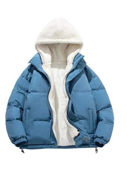 Doudoune femme chaude doublée Sherpa à capuche