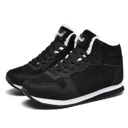 Chaussures d'hiver pour hommes fourrées antidérapantes