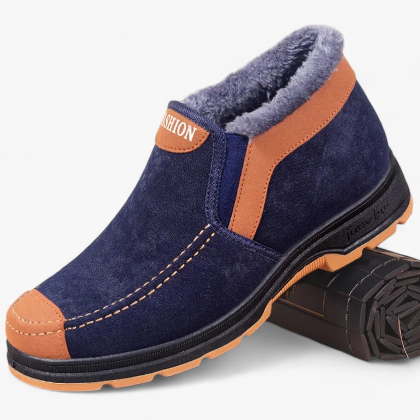 Chaussures d'hiver homme doublées polaire antidérapantes