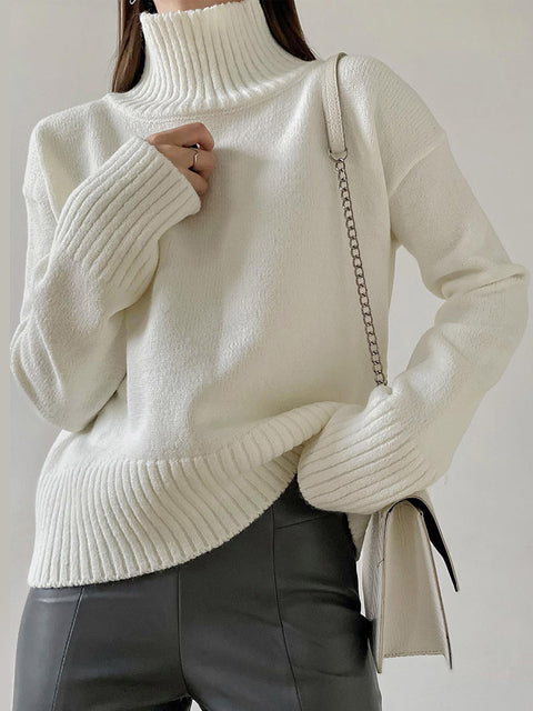 Pull à col roulé confortable et douillet