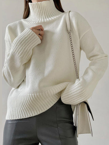 Pull à col roulé confortable et douillet