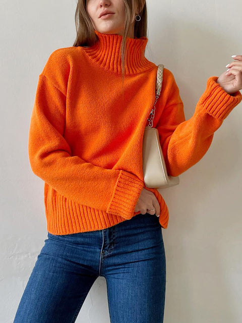 Pull à col roulé confortable et douillet