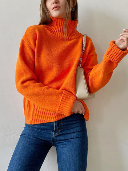 Pull à col roulé confortable et douillet