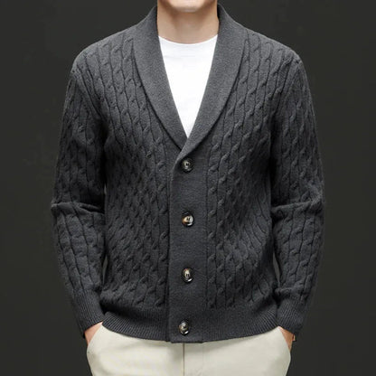 Cardigan élégant avec col châle et boutons