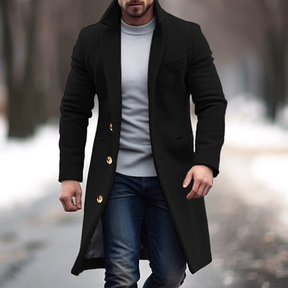 Trench-coat long élégant pour homme