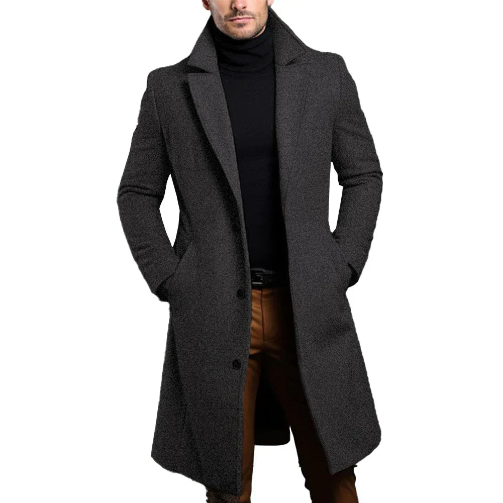 Trench-coat en laine élégant pour homme - Hiver