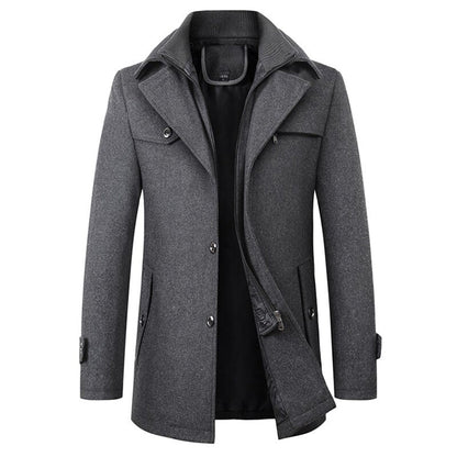 Veste d'hiver homme mi-longue élégante