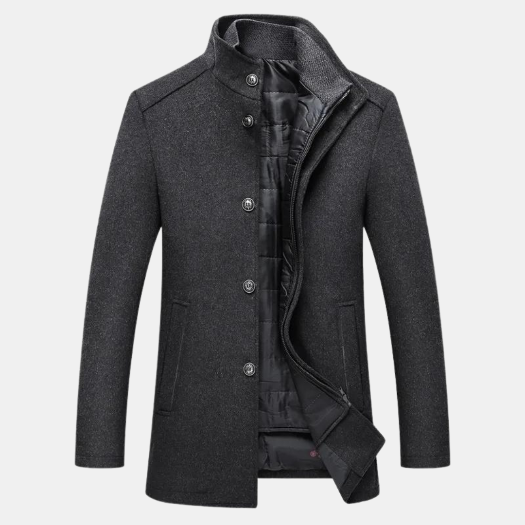 Blouson d'hiver chaud Col montant Fermeture éclair