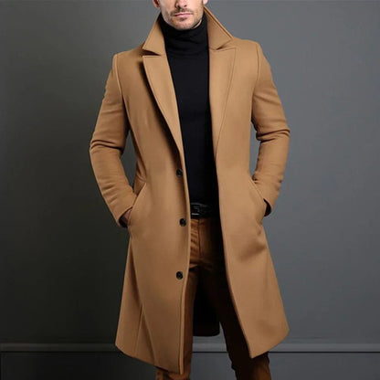 Manteau d'hiver élégant pour homme, coupe droite