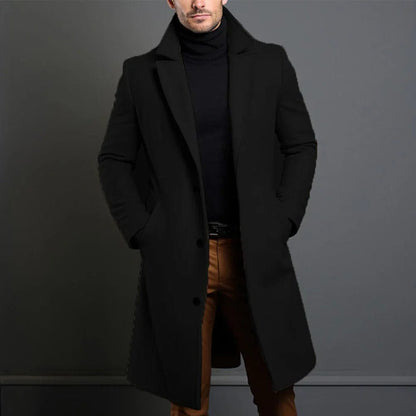 Manteau d'hiver élégant pour homme, coupe droite