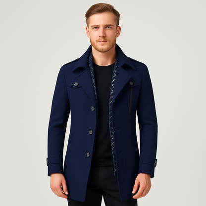 Manteau court en laine pour homme Hiver