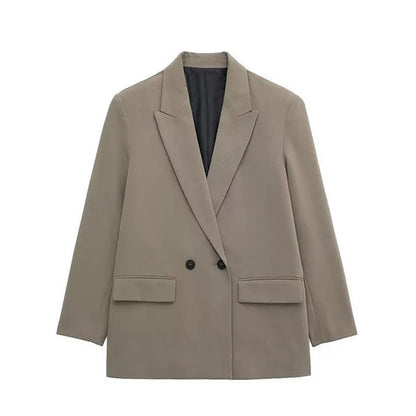 Eleganter Damenblazer Langärmlig Strukturiert - IdealeKleiden