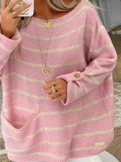 Pull rayé élégant pour femme moderne
