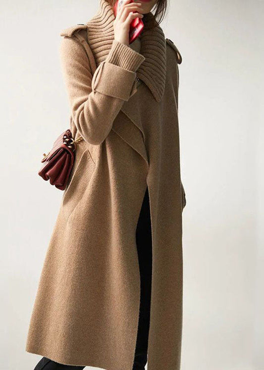 Damen Strickjacke Warm Patchwork Wintermode - IdealeKleiden