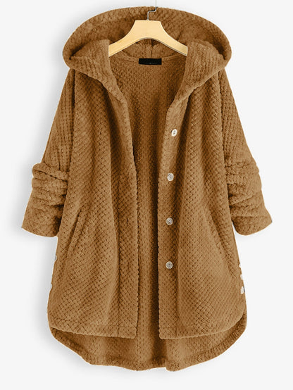 Robe pratique pour femme avec capuche et boutons