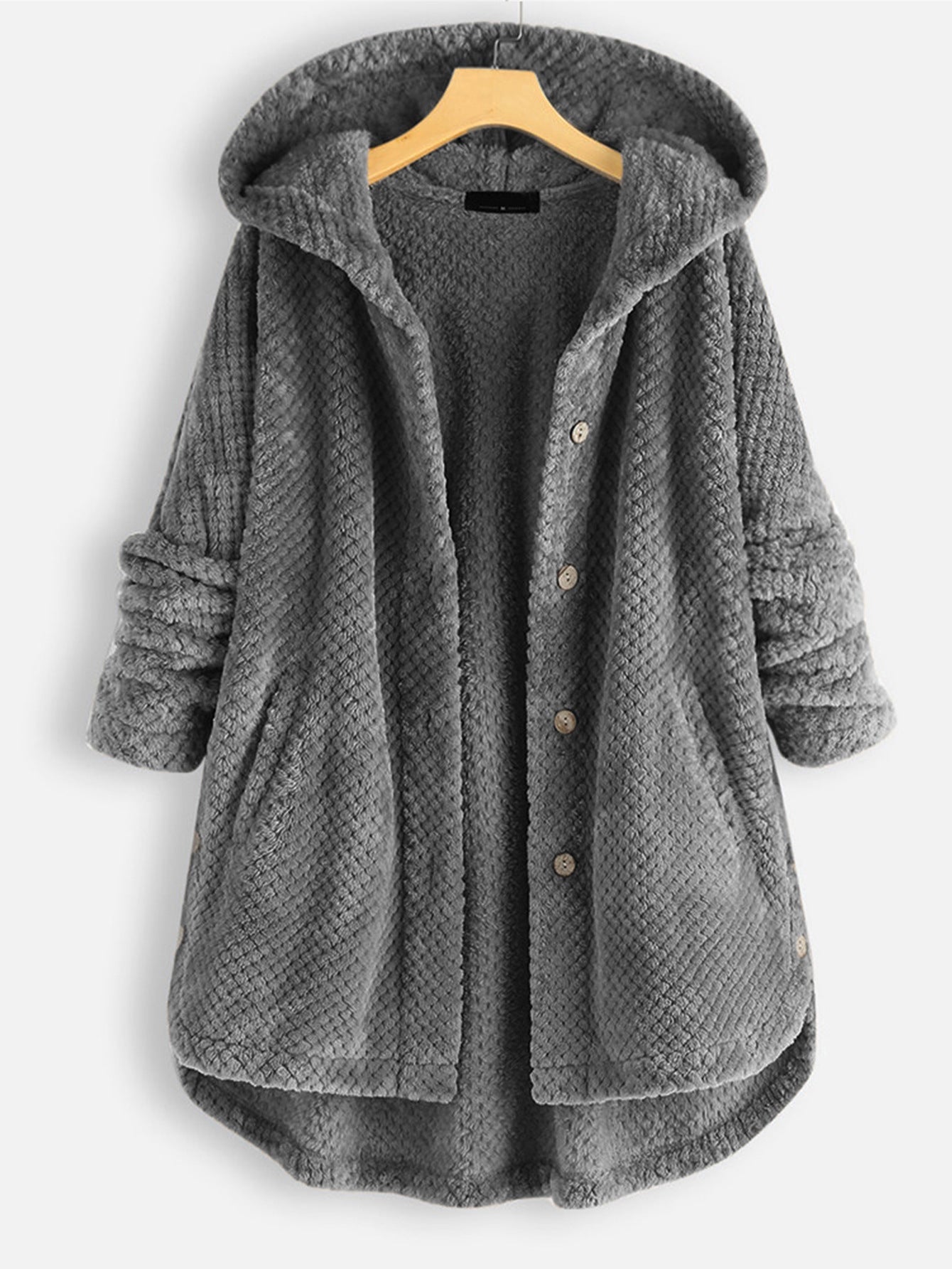 Robe pratique pour femme avec capuche et boutons