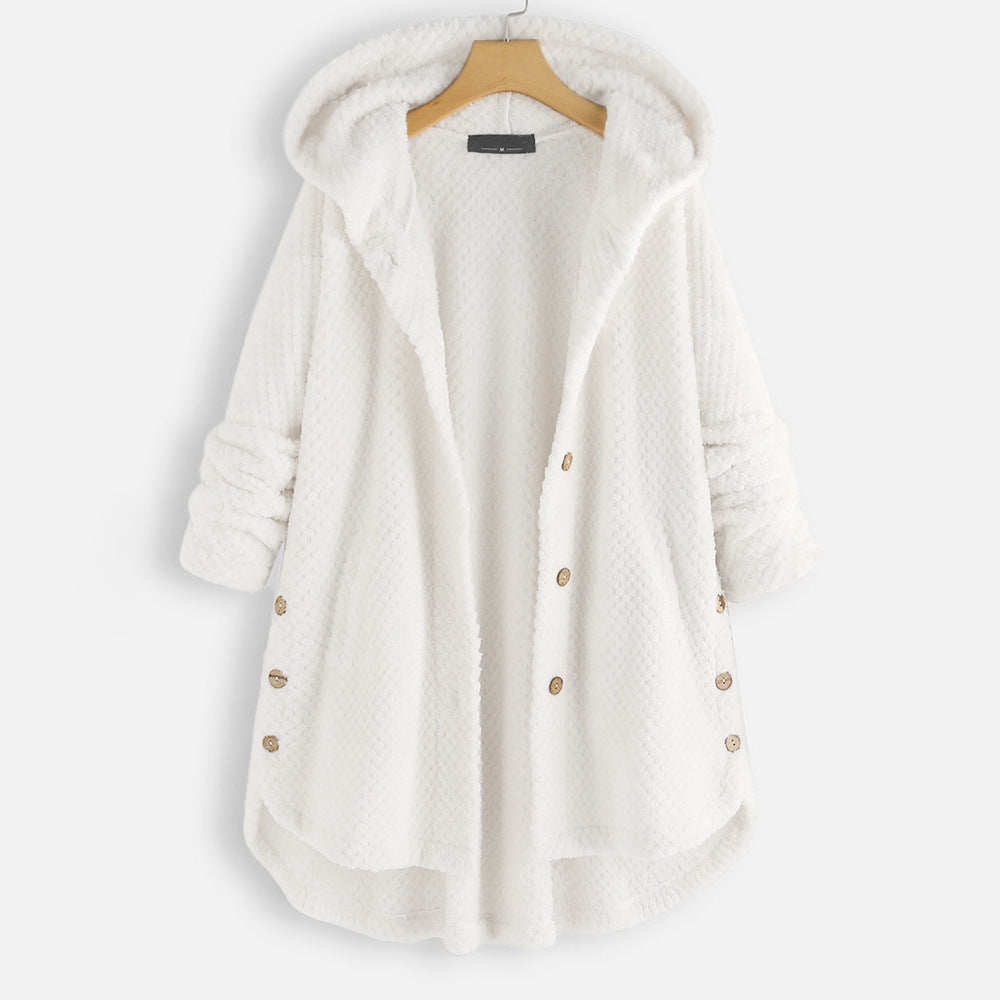 Veste polaire à capuche réversible chaude Hiver