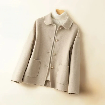 Manteau d'hiver décontracté Boutonnage Col rond