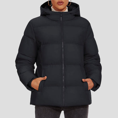 Robe chaude d'hiver | Doudoune femme à capuche imperméable