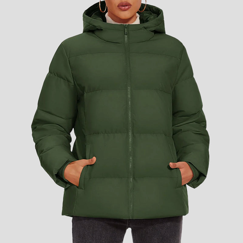 Robe chaude d'hiver | Doudoune femme à capuche imperméable