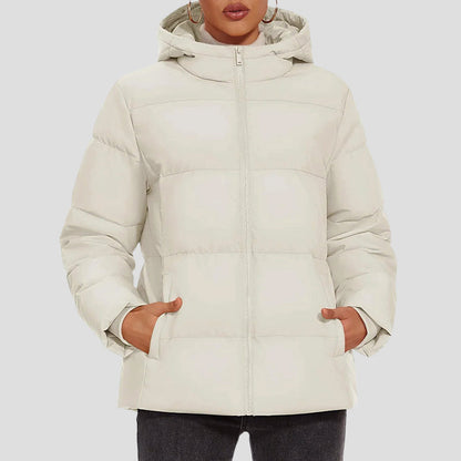 Robe chaude d'hiver | Doudoune femme à capuche imperméable