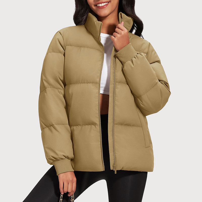 Robe d'hiver chaude pour femme Doudoune garnie de duvet
