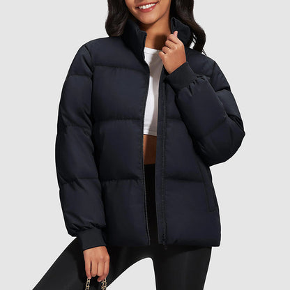 Doudoune courte col montant femme