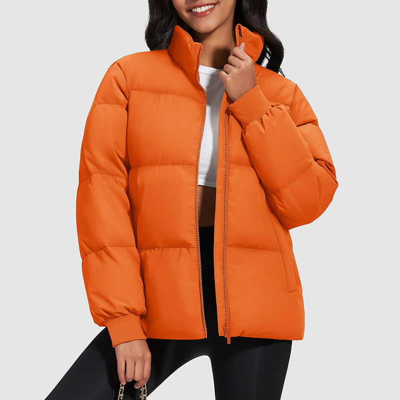 Doudoune courte col montant femme