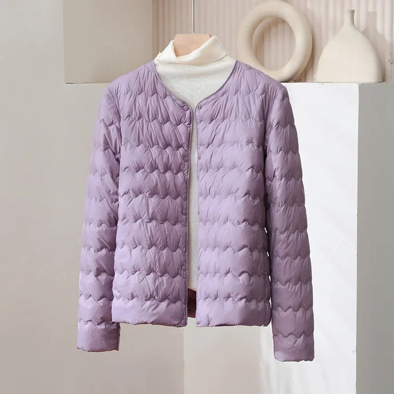 Doudoune fine femme style réglable