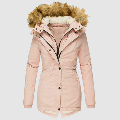 Parka d'hiver femme chaud polaire capuche