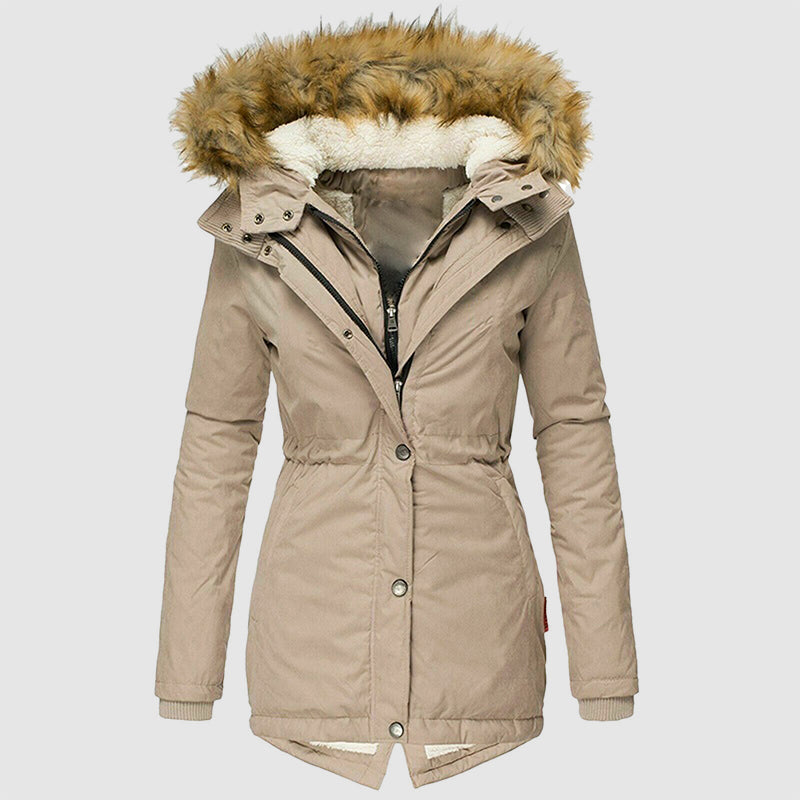Parka d'hiver femme chaud polaire capuche
