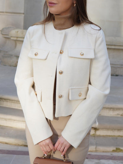Blazer court femme Veste en laine Style moderne
