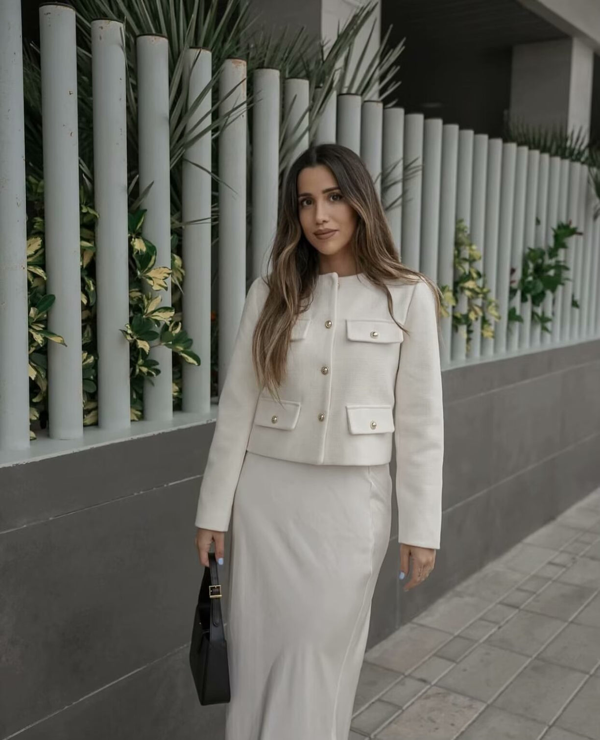 Kurzgeschnittener Blazer Frauen Wolljacke Modern Style - IdealeKleiden